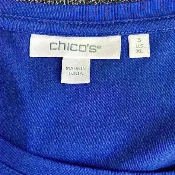 Chicos size 3 gorgeous blue top - Picture 6 of 7